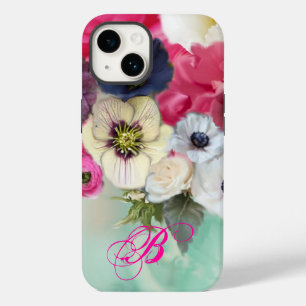WEIßE ROSEN UND ANEMONENBLUMEN MONOGRAMM Case-Mate iPhone 14 HÜLLE