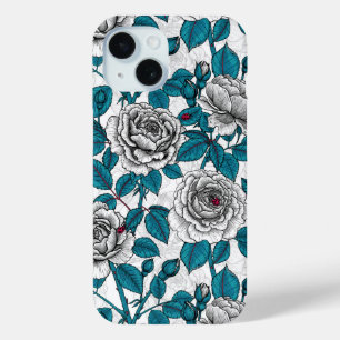 Weiße Rosen und Ladybusen Case-Mate iPhone Hülle