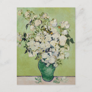 Weiße Rosen van Gogh Fine Art Postkarte