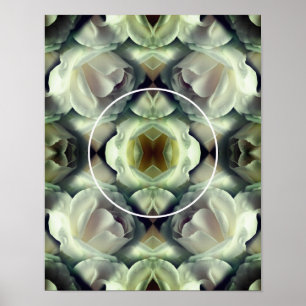 Weiße Rosenblumen schaffen Ihr eigenes Foto Poster