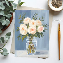 Weiße Rosenbouquet Elegante Wasserfarbe floral