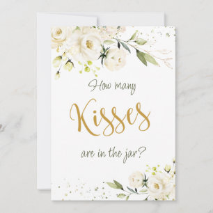 Weiße Rosengrün schätzt wie viele Küsse in Jar Einladung