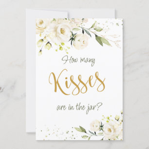 Weiße Rosengrün schätzt wie viele Küsse in Jar Einladung