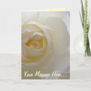 Weiße Rosenkarte Rose Personalisierte Blumenkarte Karte