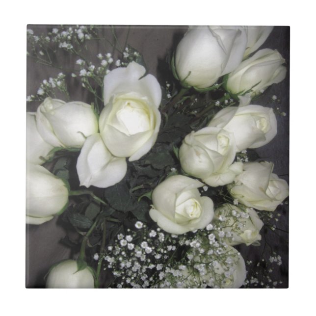 WEISSE ROSES FLIESE (Vorderseite)