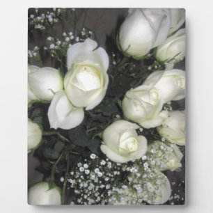 WEISSE ROSES FOTOPLATTE