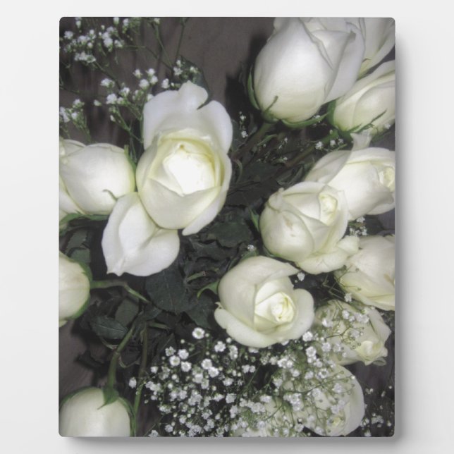 WEISSE ROSES FOTOPLATTE (Vorderseite)