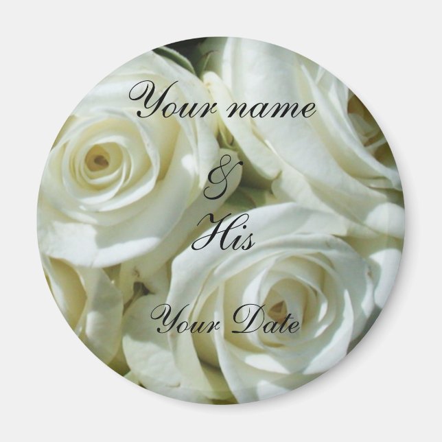 WEISSE ROSES WEDD MAGNET (Vorne)