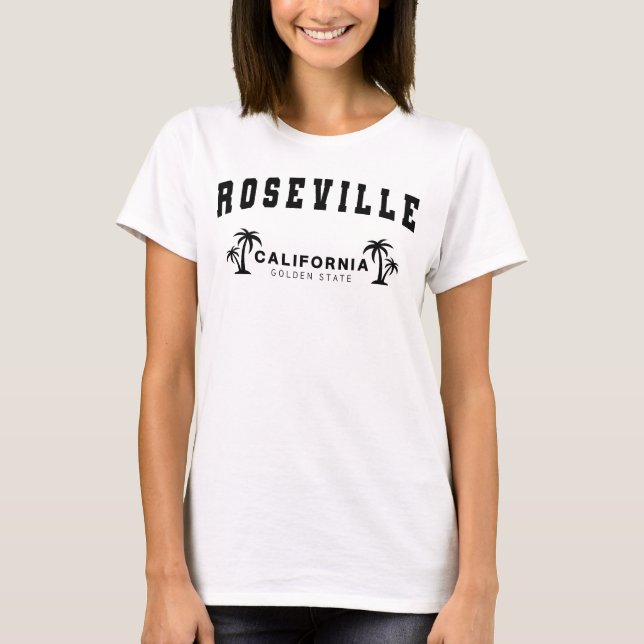 Weiße Roseville, Kalifornien T-Shirt (Vorderseite)
