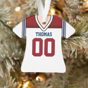 Weiße/rote/blaue Fußballtrikot Ornament