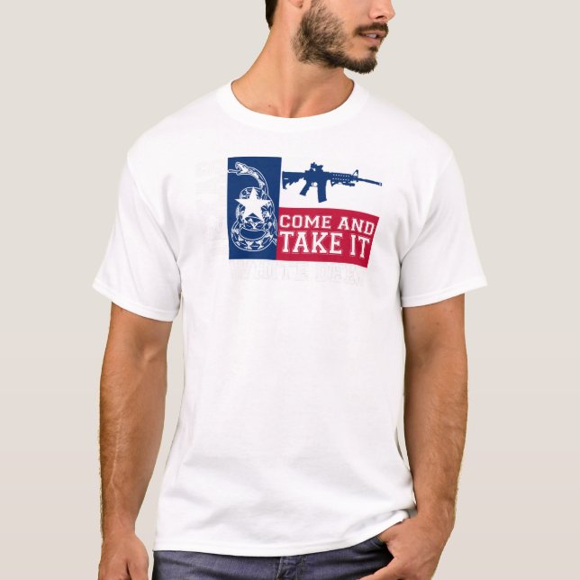 WEISSE ROTWILD Texas kommen ihm AR15 nehmen T-Shirt (Vorderseite)