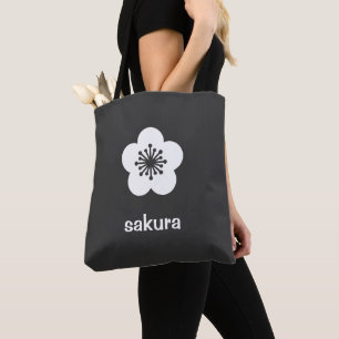 Weiße Sakura-Blüten-Silhouette - Holzkohle