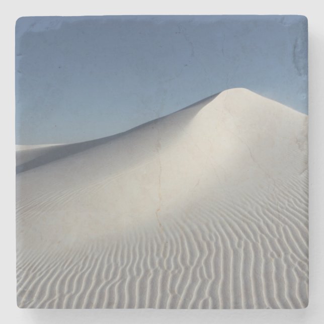 Weiße Sande Steinuntersetzer (Vorderseite)