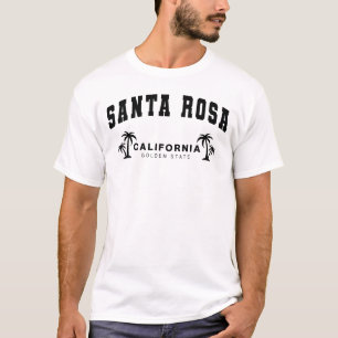 Weiße Santa Rosa, Kalifornien, Goldener Staat T-Shirt