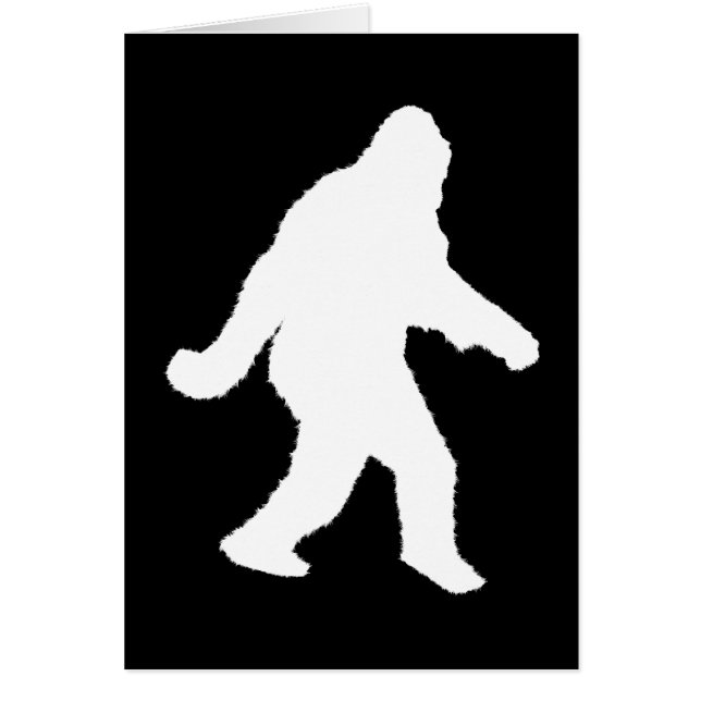 Weiße Sasquatch-Silhouette für dunkle Hintergründe (Vorne)