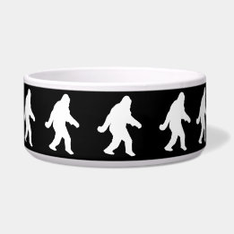 Weiße Sasquatch-Silhouette für dunkle Hintergründe Napf