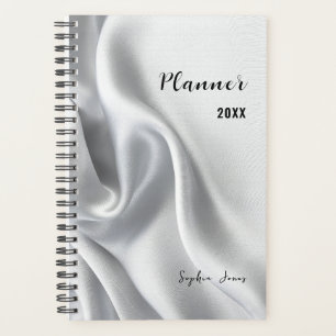 Weiße Satin Planer
