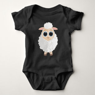 Weiße Schafe Baby Strampler