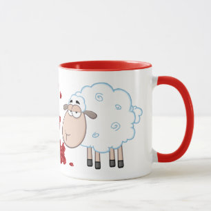 WEISSE SCHAFE IN LIEBE TASSE