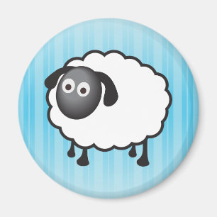Weiße Schafe Magnet