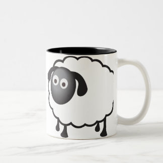 Weiße Schafe Zweifarbige Tasse