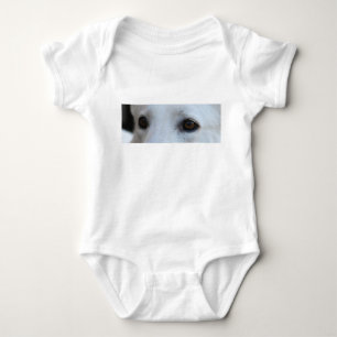 Weiße Schäferaugen Baby Strampler
