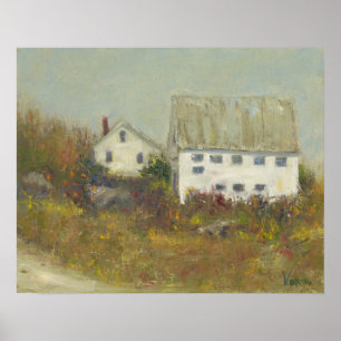 Weiße Scheune Poster