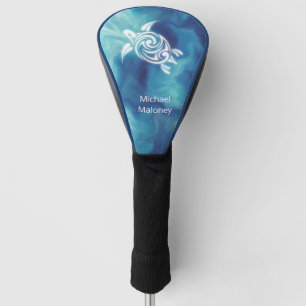 Weiße Schildkröten im Wasser des blauen Ozeans Golf Headcover