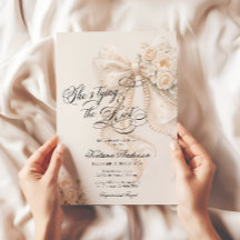 Weiße Schleife Sie heiratet Hochzeitsdusche