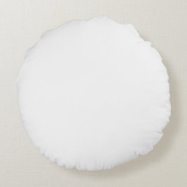 Weiße Schlichte Solid-Farbe Rundes Kissen