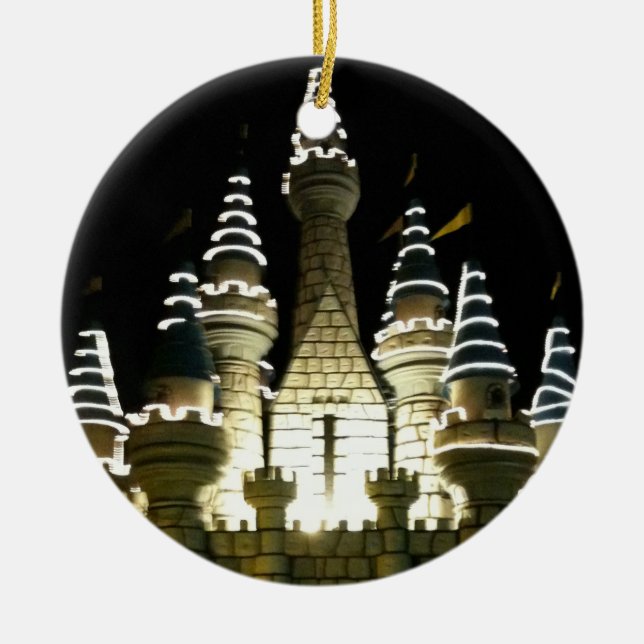 Weiße Schloss Verzierung Keramik Ornament (Vorne)