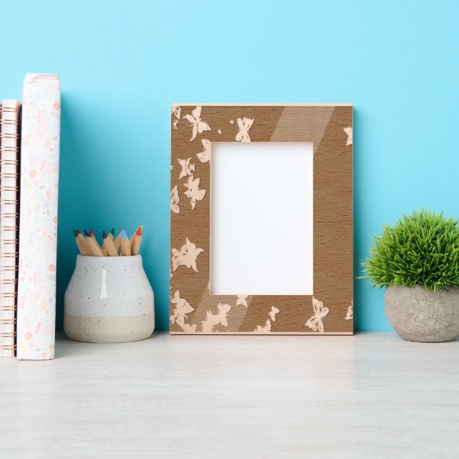 Weiße Schmetterlinge Geätzte Rahmen (Vorderseite)