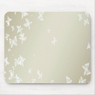 Weiße Schmetterlinge Mousepad