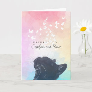 Weiße Schmetterlinge Regenbogenkatze Verlust Mitge Karte