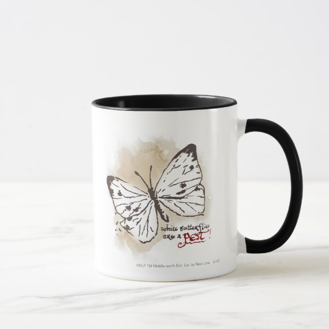 Weiße Schmetterlinge sind ein Schädling Tasse (Rechts)
