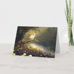 Weiße Schneeauge Wildblumen Kunst Karte