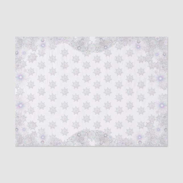 weiße Schneeflocke Seidenpapier (Vorderseite)