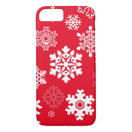 Weiße Schneeflocken - Anpassbare Hintergrundfarbe Case-Mate iPhone Hülle