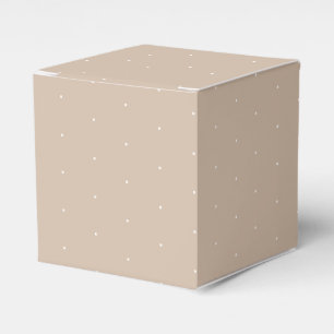Weiße Schneeflocken kleine Punkte beige Geschenk Geschenkschachtel