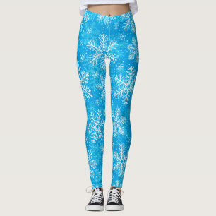 Weiße Schneeflocken Leggings