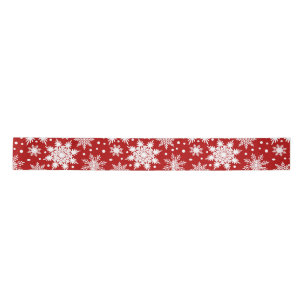 Weiße Schneeflocken Seamless Patterns Weihnachten Satinband