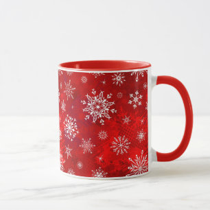 Weiße Schneeflocken Tasse