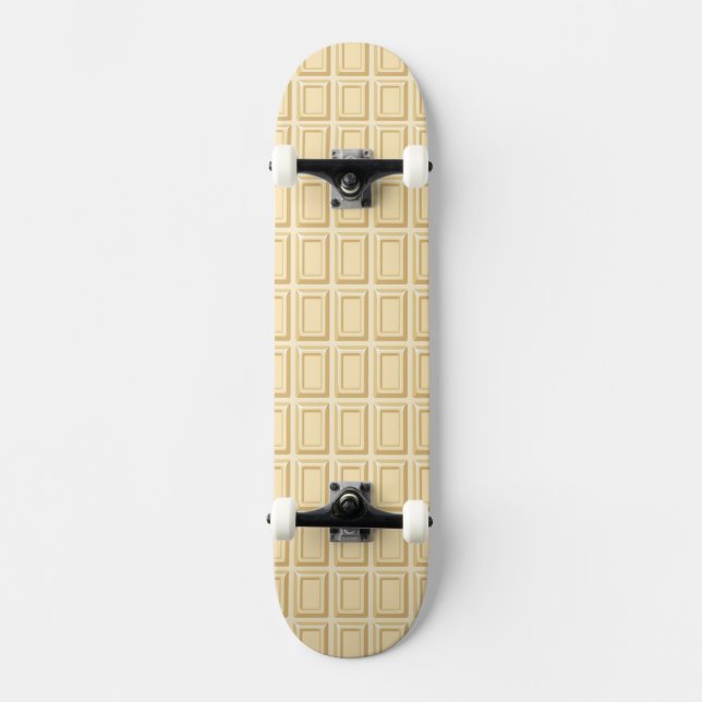 Weiße Schokoladen-Bar-Beschaffenheit Skateboard (Vorderseite)