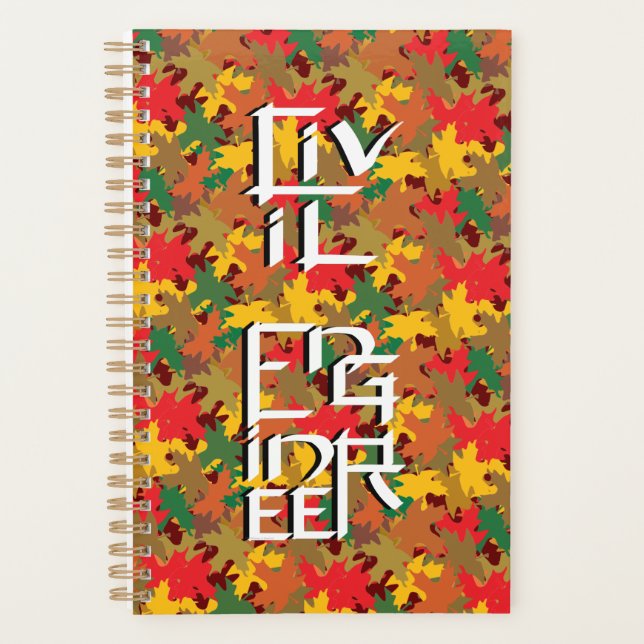 Weiße Schriftzeichen des zivilen Ingenieurs Planer (Vorderseite)