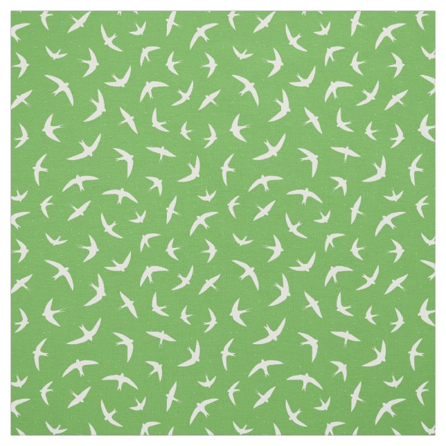 Weiße Schwalben und Schwalben Stoff (Muster)