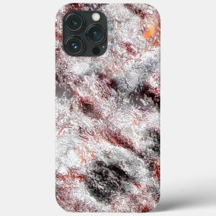 Weiße schwammige, holperige Textur aus schwarz-rot Case-Mate iPhone Hülle