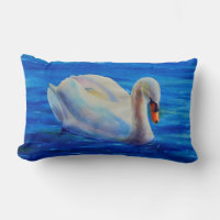 Weiße Schwan Aquarellmalerei, Wasservögel, Vögel