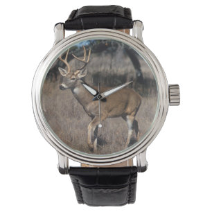 Weiße Schwanz-Rotwild Armbanduhr