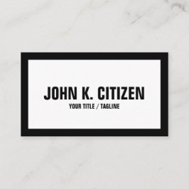 Weiße/schwarze GrenzVisitenkarte des mutigen Visitenkarte