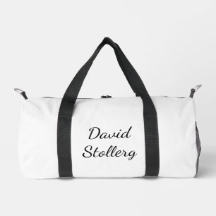 Weiße & schwarze Stylische  Duffle Bag